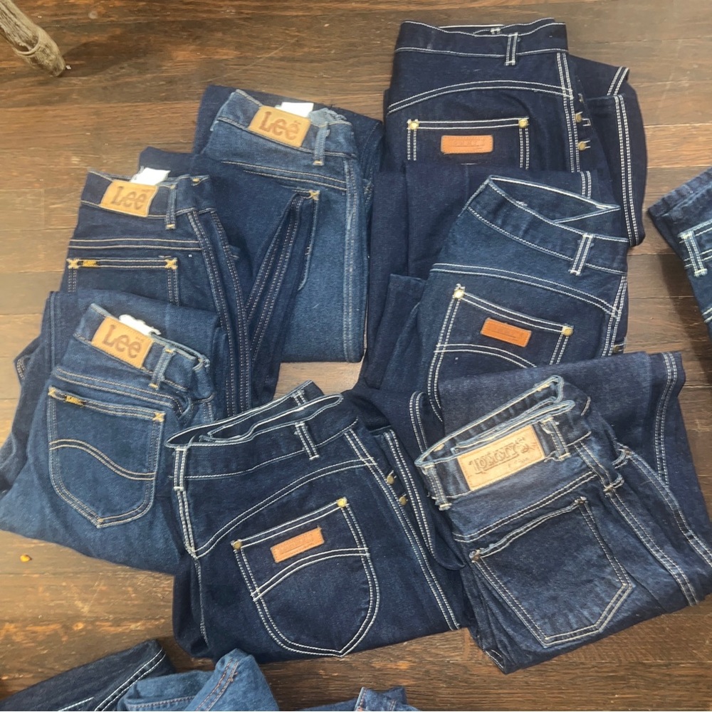 7 pairs of vintage jeans 70’s western